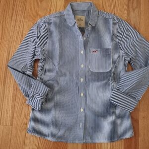 NWT Vintage Hollister Women casual button down shirt slim fit
